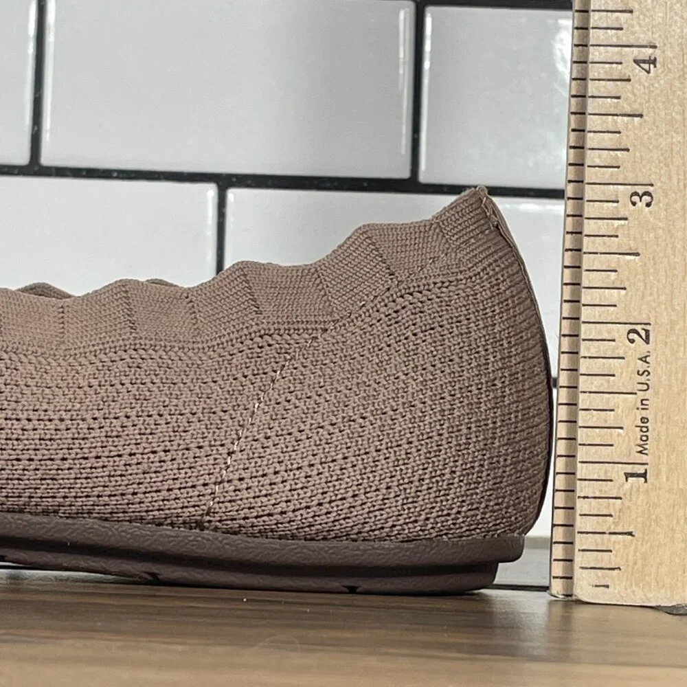 Skechers Cleo 2.0 Love Spell Shoes Womens Size 7 Mocha Stretch Fit Ballet Flats